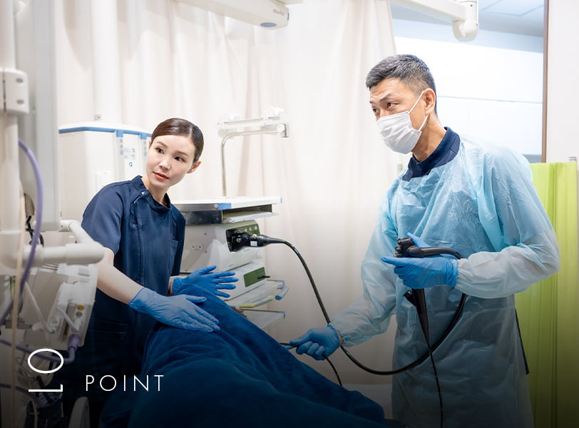 苦痛に最大限配慮した内視鏡検査